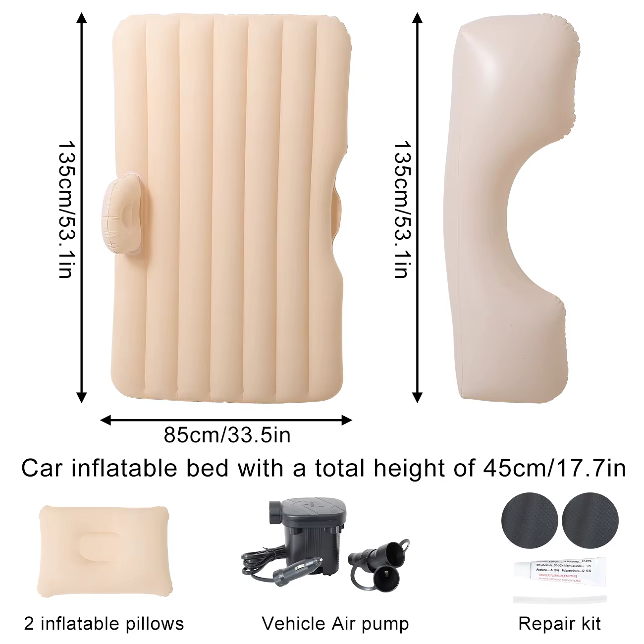Colchón hinchable de viaje para bebé – Cama portátil - imagen 5