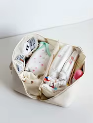 Bolsa de pañales de gran capacidad, bolso organizador multifuncional para mamá, paquete de almacenamiento de viaje para bebé, calcetines para pañales, almacenamiento de ropa interior