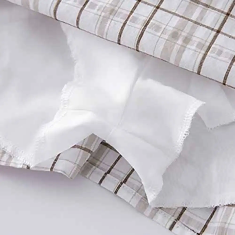 Camisas a cuadros irregulares Retro, falda acampanada con cordones, faldas falsas de dos piezas, estilo de niña picante, pantalones cortos a cuadros de cintura alta, falda de verano - imagen 4