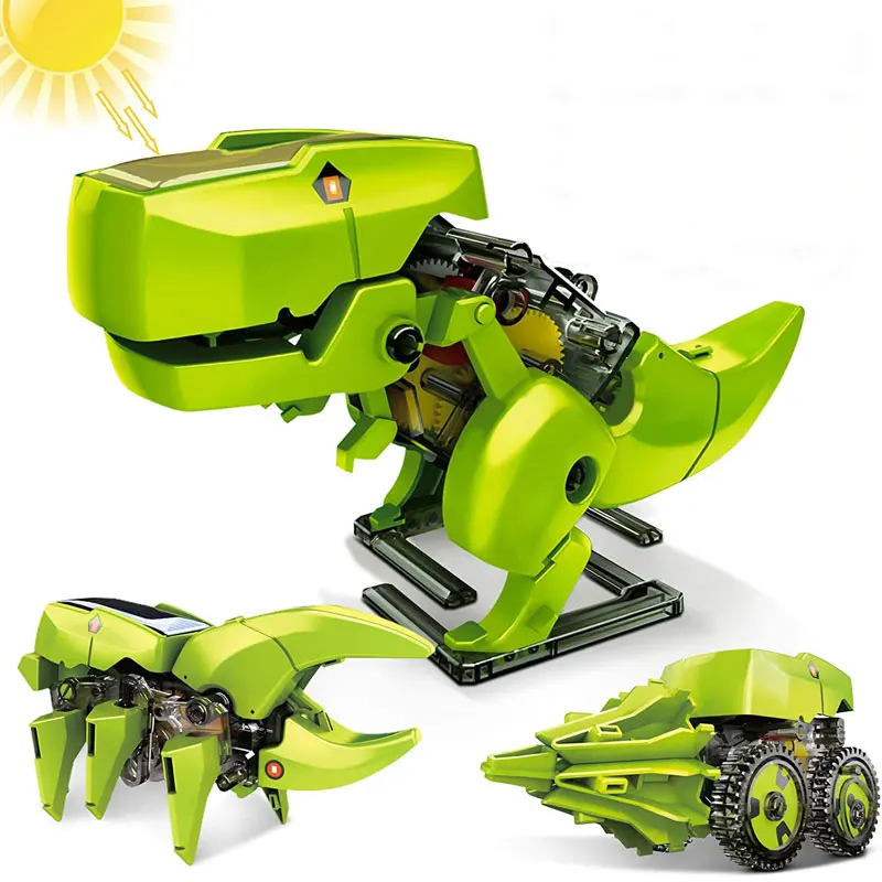 Kit educativo solar para niños: dinosaurio robot y coche - imagen 3