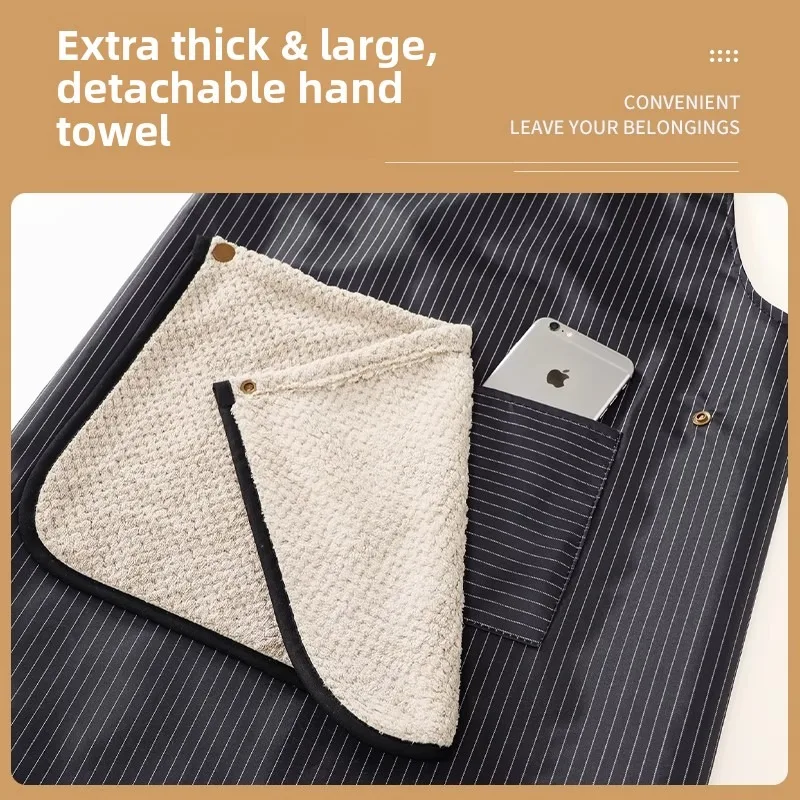 Delantal para el hogar: toalla de limpieza gruesa desmontable, impermeable y resistente al aceite, elegante para hombres/mujeres, ideal para el hogar y la fotografía - imagen 2