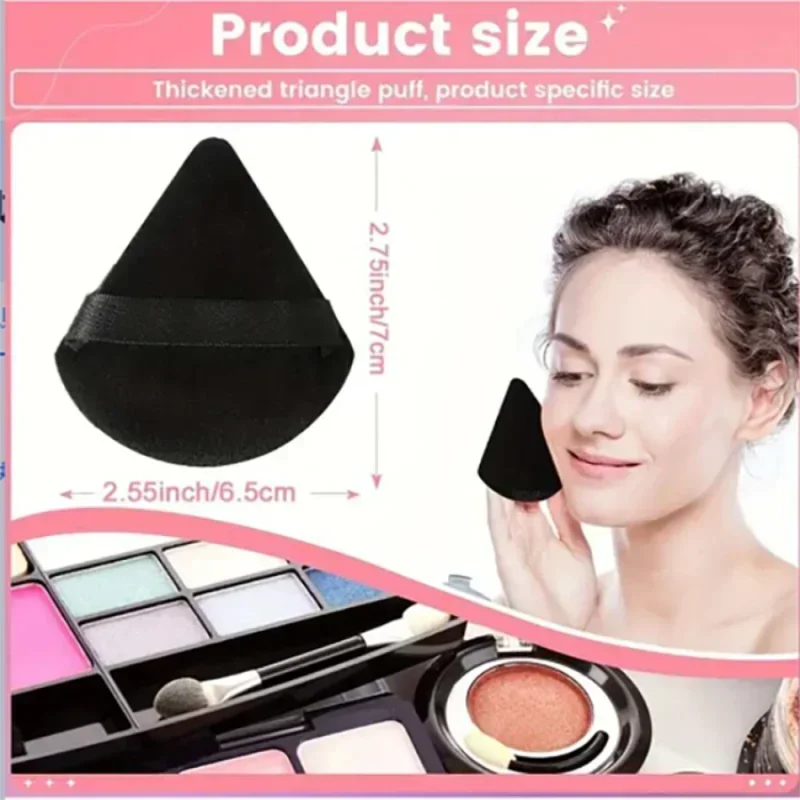 Herramienta de maquillaje en polvo, 5 uds., polvo triangular suave para cara, esponjas de maquillaje en polvo para el cuerpo, licuadora, contorno debajo de la esquina de los ojos - imagen 4