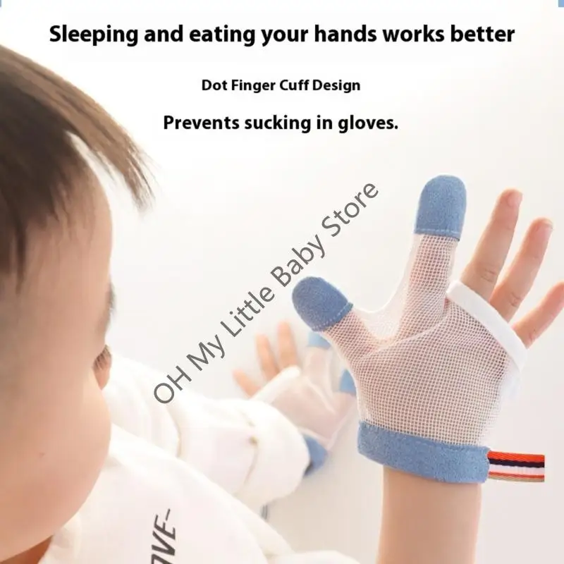 M76C Mitts para bebés ajustables para prevención chupas dedos, guantes protección mano física para bebés 6-24 - imagen 2