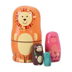 Matrioska rusa de animales – Muñeca madera tradicional