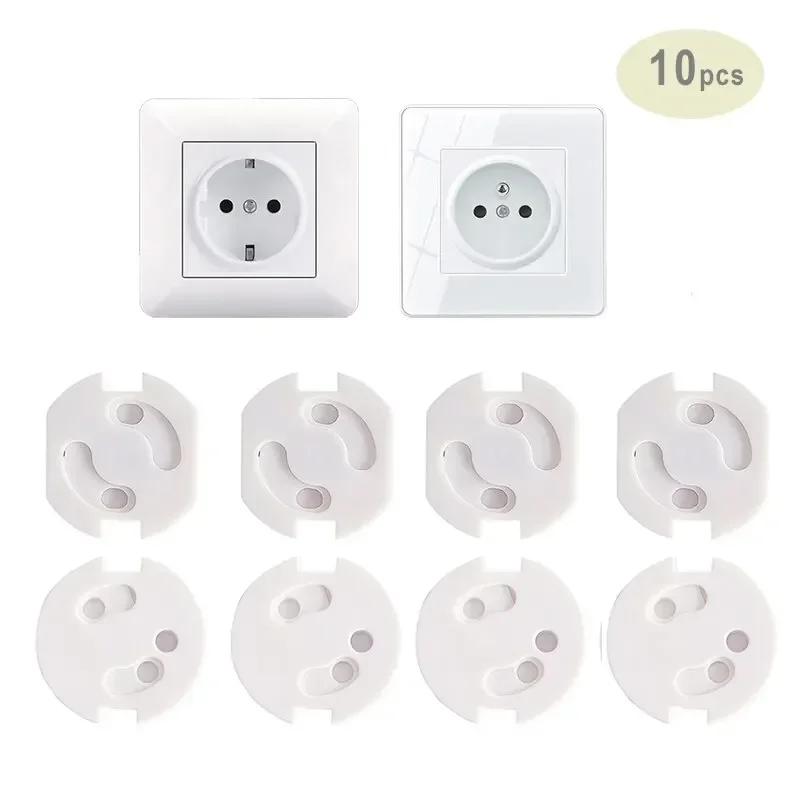 Protectores eléctricos de plástico para enchufes de seguridad para bebés, 10 Uds., salida segura para niños, protección de seguridad - imagen 2