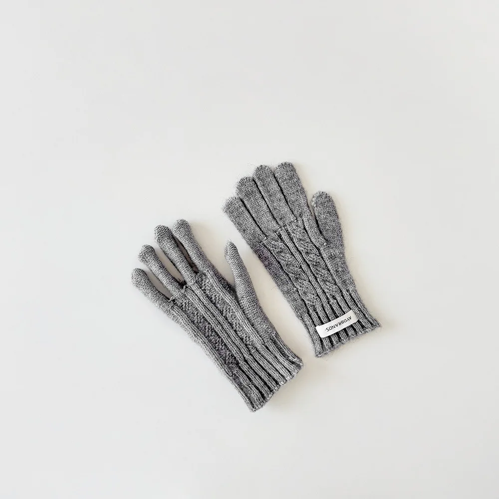 Guantes para niños, guantes de invierno coreanos de tela con cinco dedos, guantes cálidos para niños y niñas, accesorios para mitones para niños - imagen 4