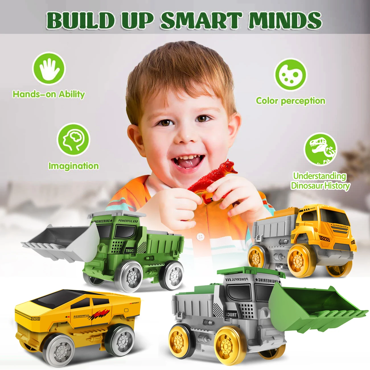 Juego de pista de coche de carreras de dinosaurios eléctricos, coche de carril Flexible de escalada mágica, rompecabezas educativo de juguete para niños - imagen 5