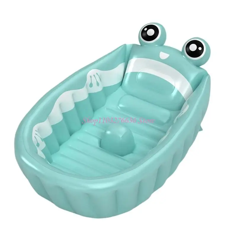 Bañera plegable R6FD, bañera para bebé, bañera inflable con patrón animales dibujos animados, bañera inflable para niños 0 - imagen 5