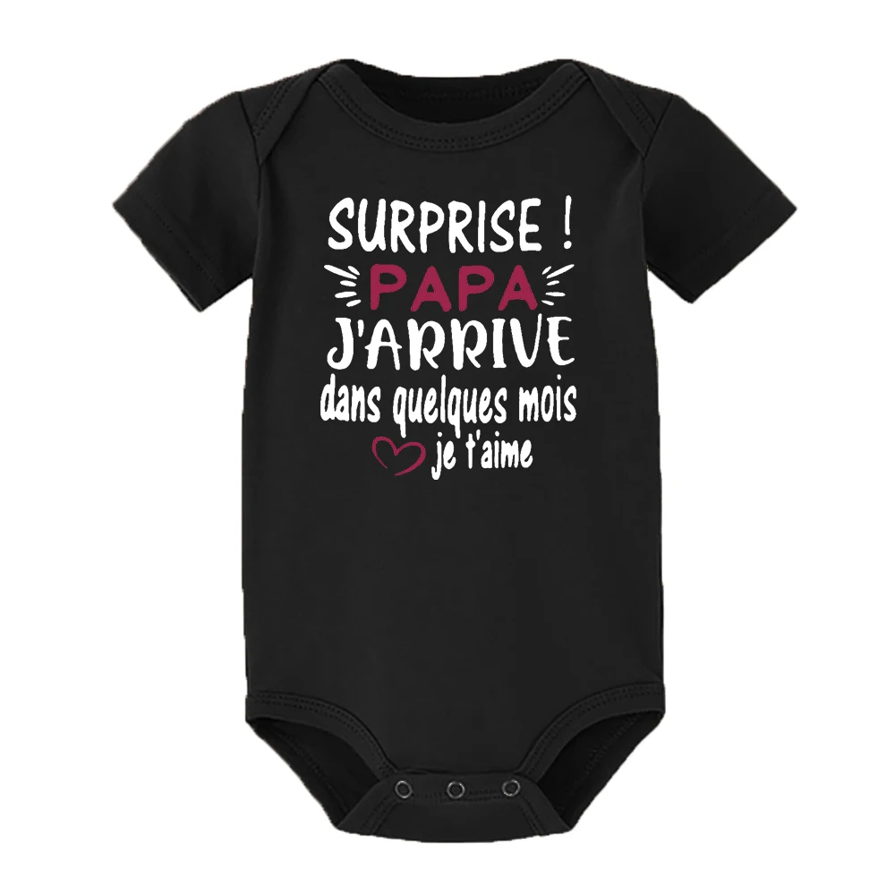 Sorpresa PAPA que llevan en unos pocos meses anuncio Body para bebé embarazada niño niña mono para niño ropa regalo de ducha infantil - imagen 3