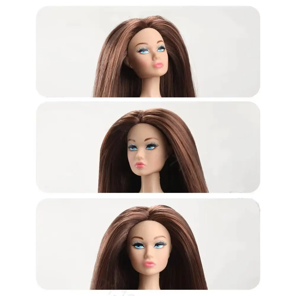 Juguete para niñas, supermodelo europeo, muñeca desnuda, vestido de piel oscura, modelo de muñeca 1/6, pelo rizado, figura de acción móvil, cuerpo, Juguetes DIY - imagen 4