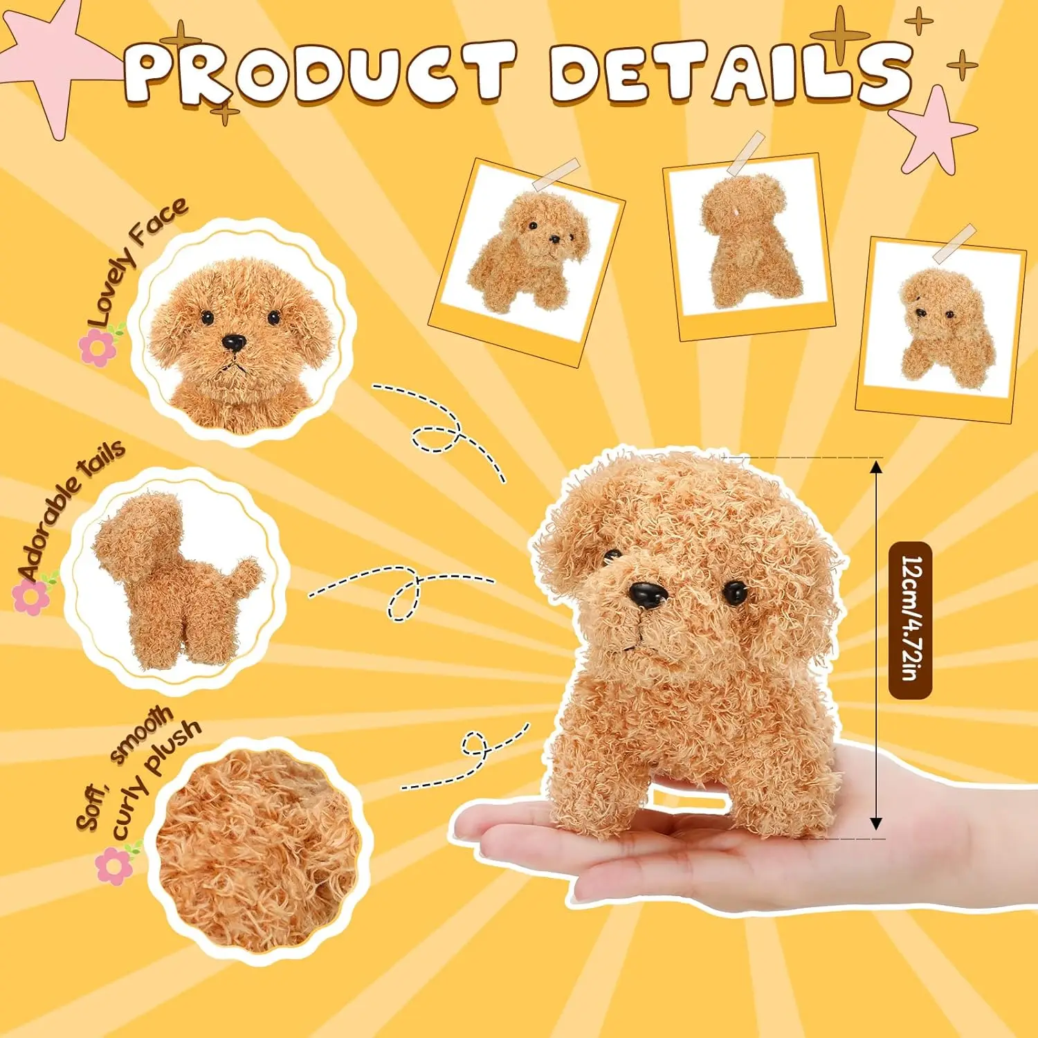 Peluche de caniche suave para niños - imagen 2