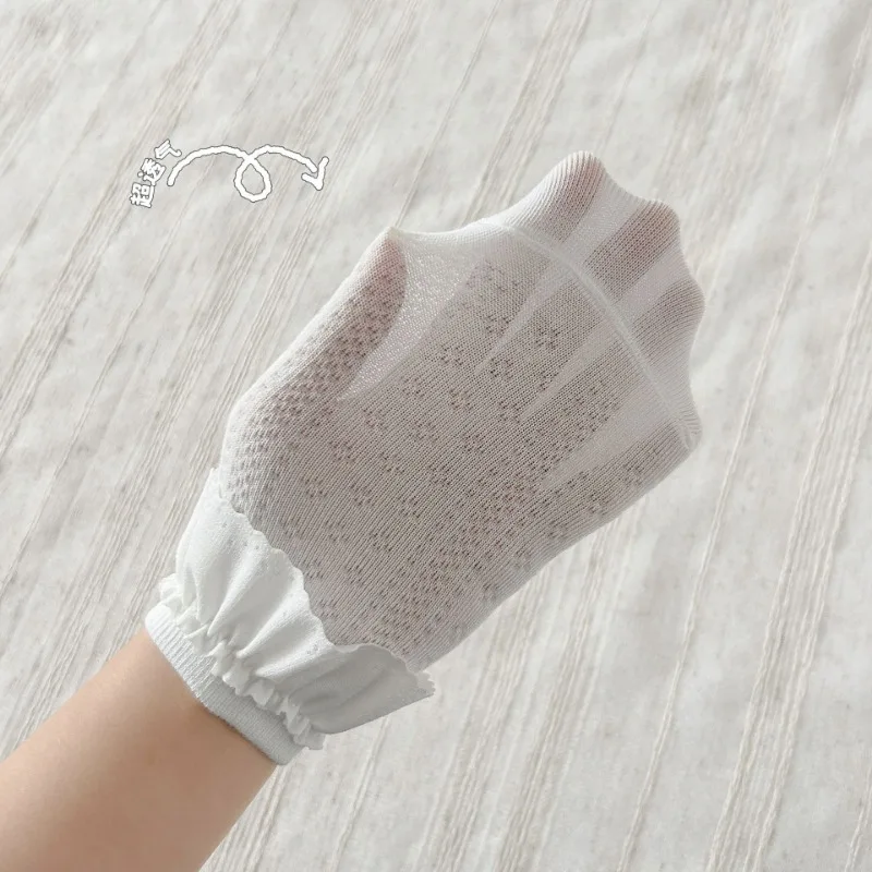 3 par/set Color blanco lindo calcetín de princesa para niños niña verano fino transpirable suave algodón calcetín para niños dulce arco volante calcetín - imagen 3