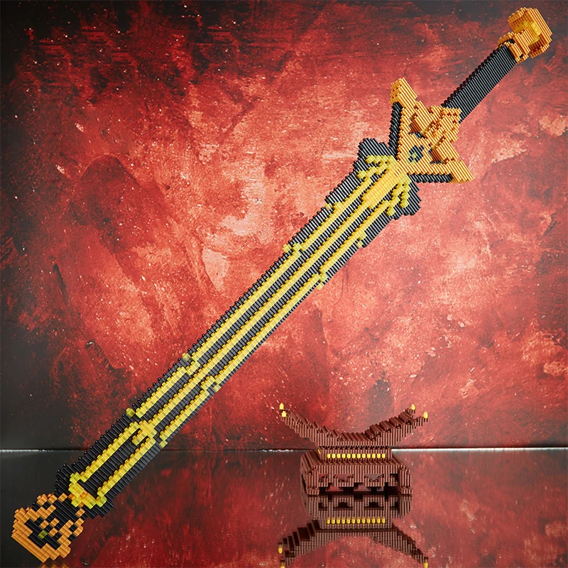 Espada samurái terminada de bloques de construcción