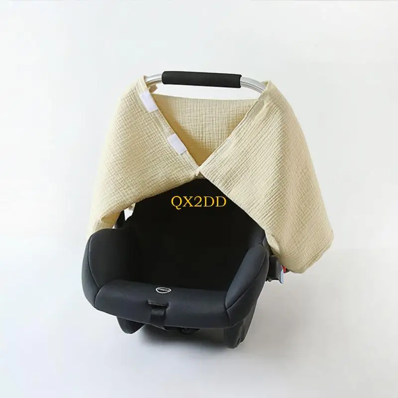 QX2D-funda algodón a prueba viento para asientos bebé, funda para carrito compras para mujeres embarazadas,