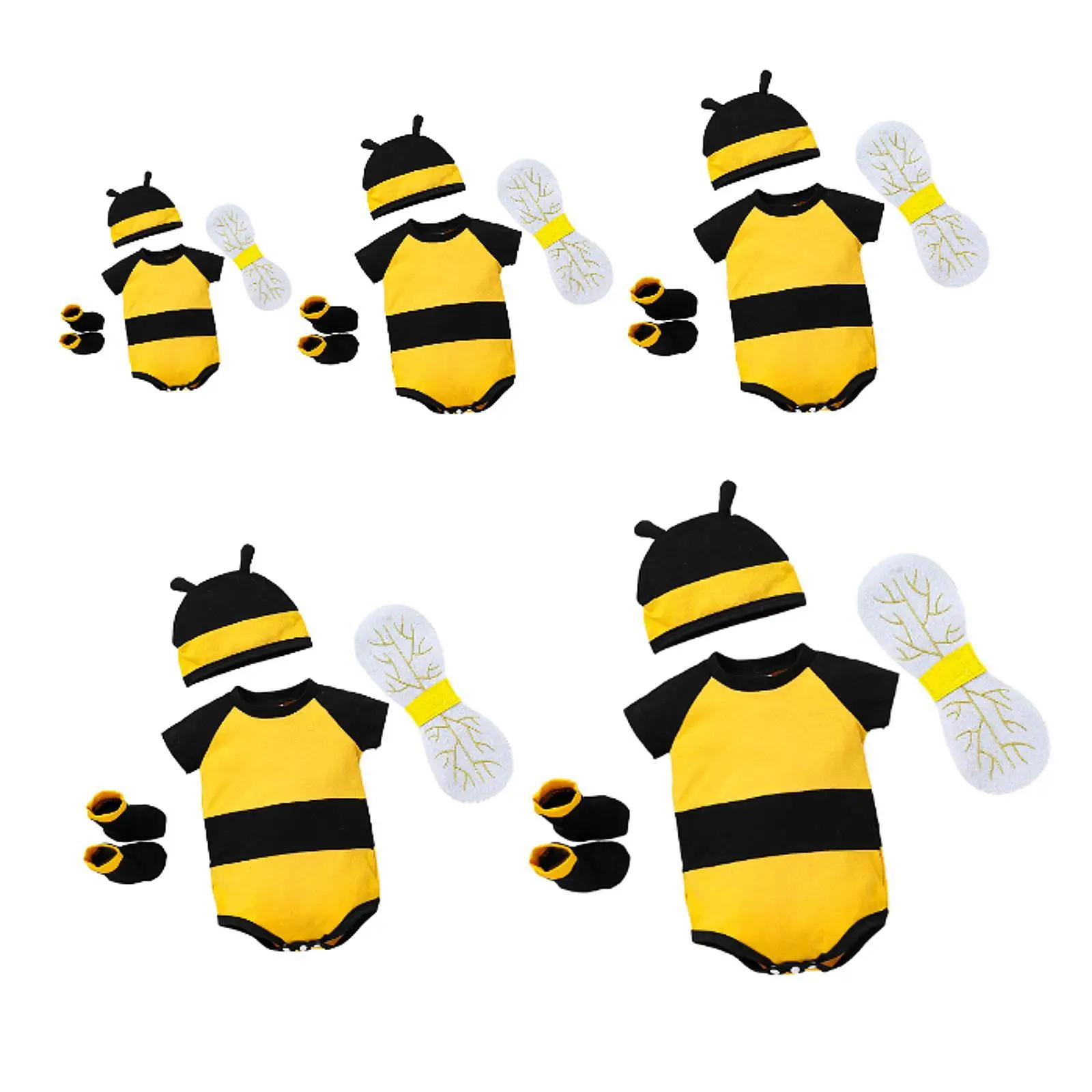 Honey Bee Bodysuit Cute Halloween Costume for Photo Props Role Playing Party
