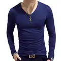 v neck dark blue