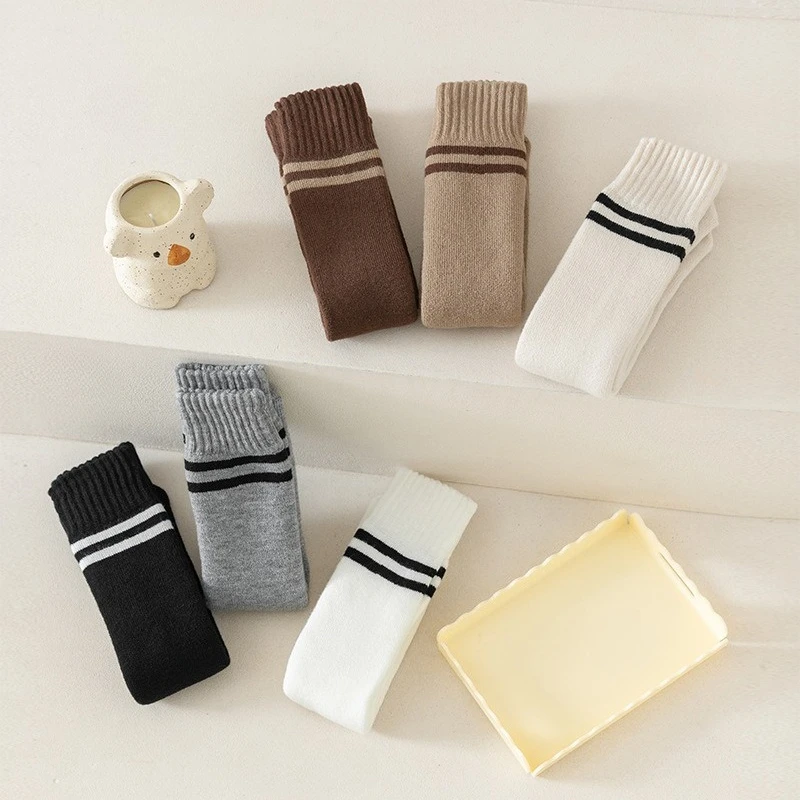 ¡Calcetines por encima de la rodilla para niñas de otoño-invierno: estilo académico japonés JK, hasta el muslo de algodón grueso y cálido con forro polar para proteger la rodilla! - imagen 4