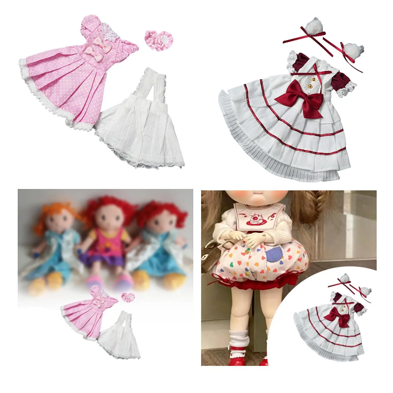 1:6 Dress Set Make Your Own Dolls Educational Photo Props Costume, Cosplay for 11.81'' Princess Doll Fashion Girl