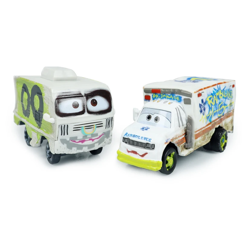 Disney Pixar Cars 3 Dr. Damage Rambulance Racing Mr. Arvy Car juguete para niños juguete de aleación modelo regalo para niños - imagen 3