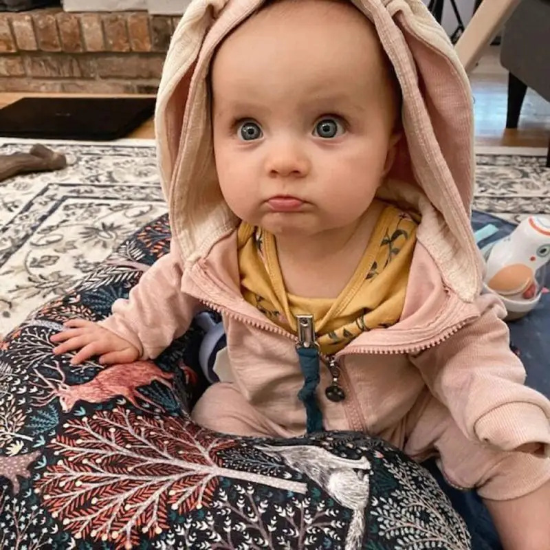 Almohada de lactancia desmontable, funda de cojín de alimentación infantil, funda de almohadas de lactancia para bebés recién nacidos, funda de almohada de lactancia en forma de U - imagen 4