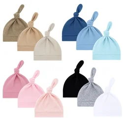 Gorro de algodón suave para recién nacido unisex