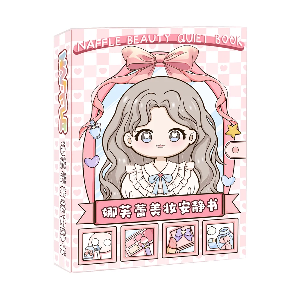 Tirado de corazón femenino bonito para niña, paquete de Material educativo hecho a mano, libro silencioso con reducción de estrés, libro de juguete creativo para estudiantes - imagen 4