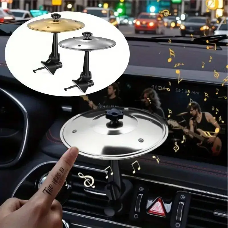 Nueva decoración de platillos de percusión para coche, platillo Crash para coche, ventilación de aire, platillo para coche, Mini tambor para amantes de la música, vehículos adecuados para Interior