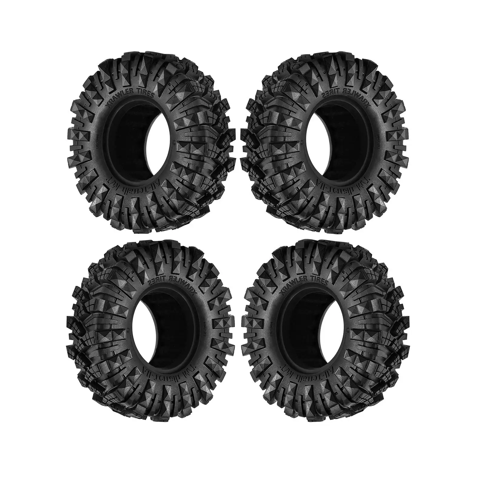 4Pcs RC Car Rubber Tires 1/10 Wheel Tyre for Axial SCX10 II III Model RC Car