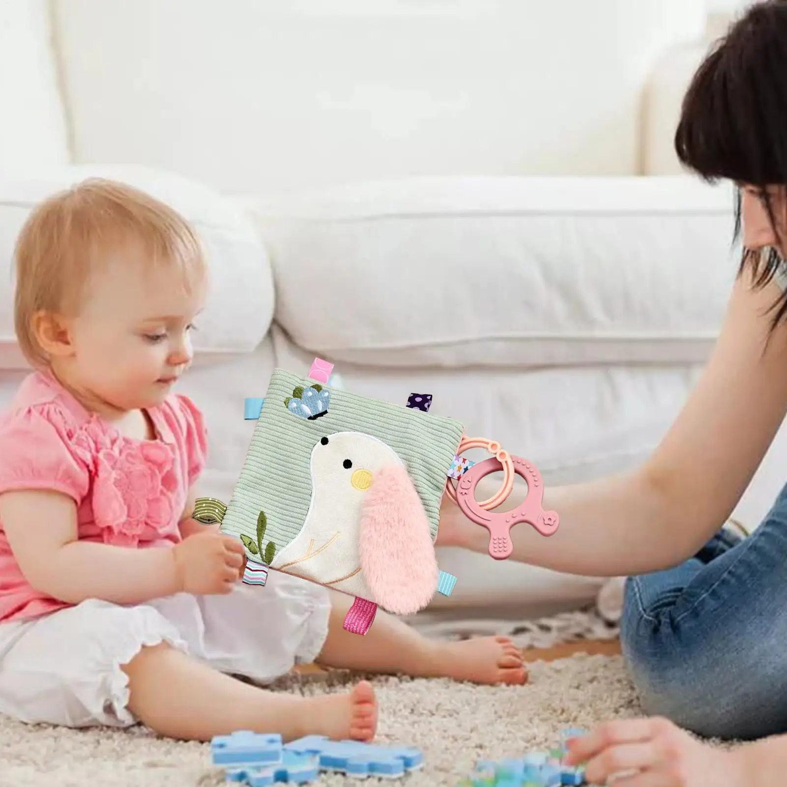 Manta de apego con conejito – Compañera de viaje para bebé - imagen 3