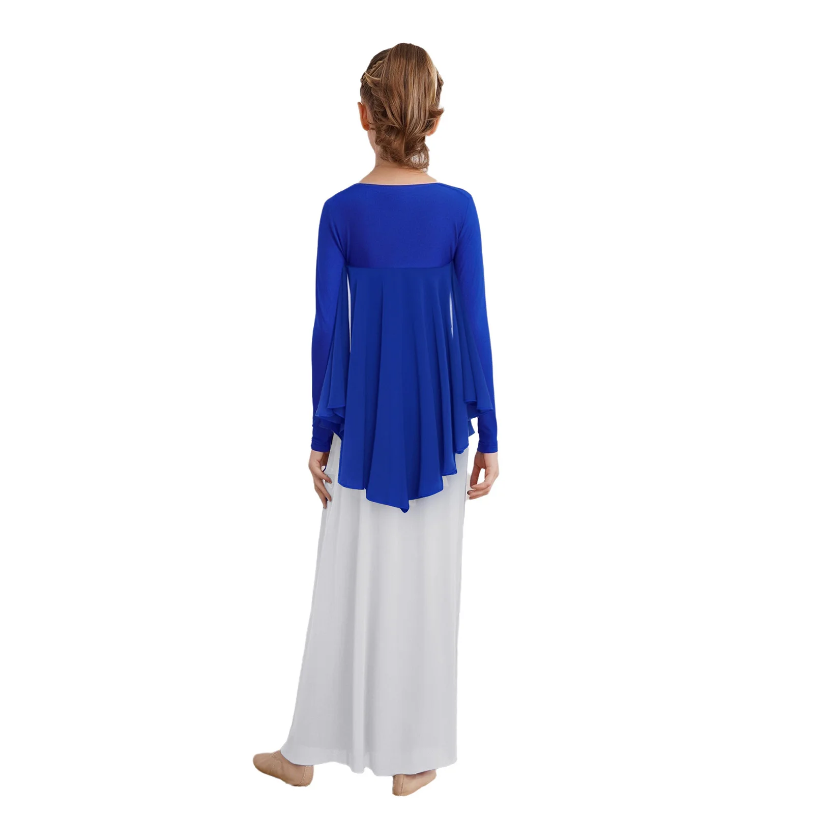 Vestido de coro infantil con pedrería y chal de ángel - imagen 2