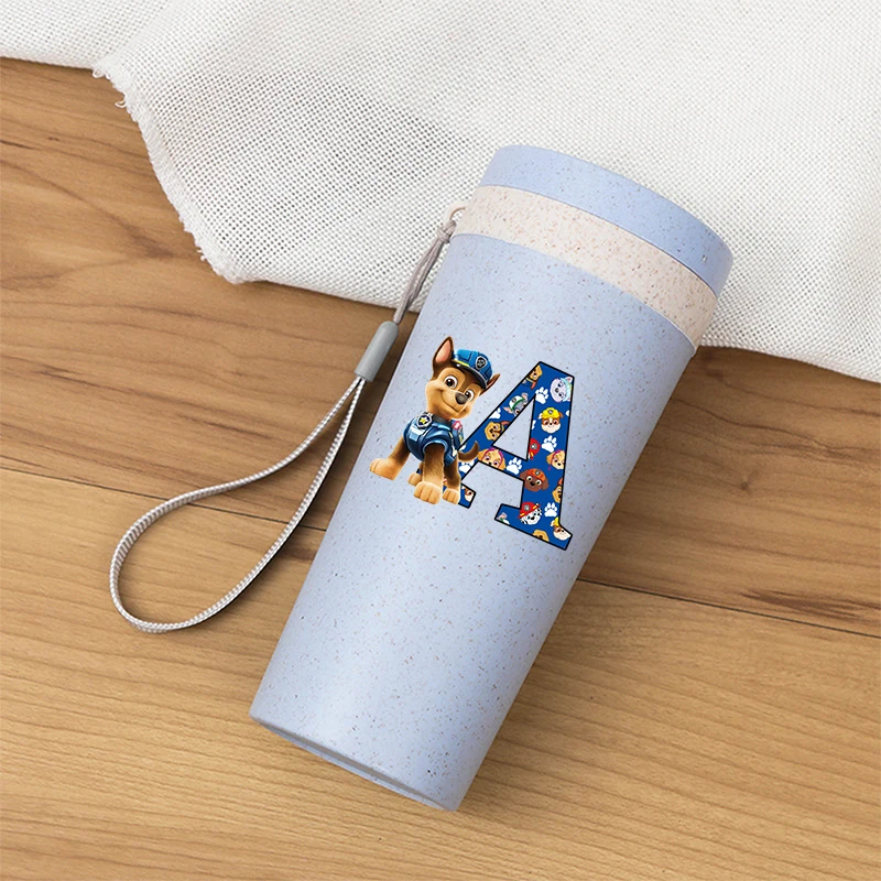 400ML patas patrullas Chase niños niñas Chlid vasos de agua carta de dibujos animados niños vasos de plástico tazas de leche niños lindos regalos de cumpleaños
