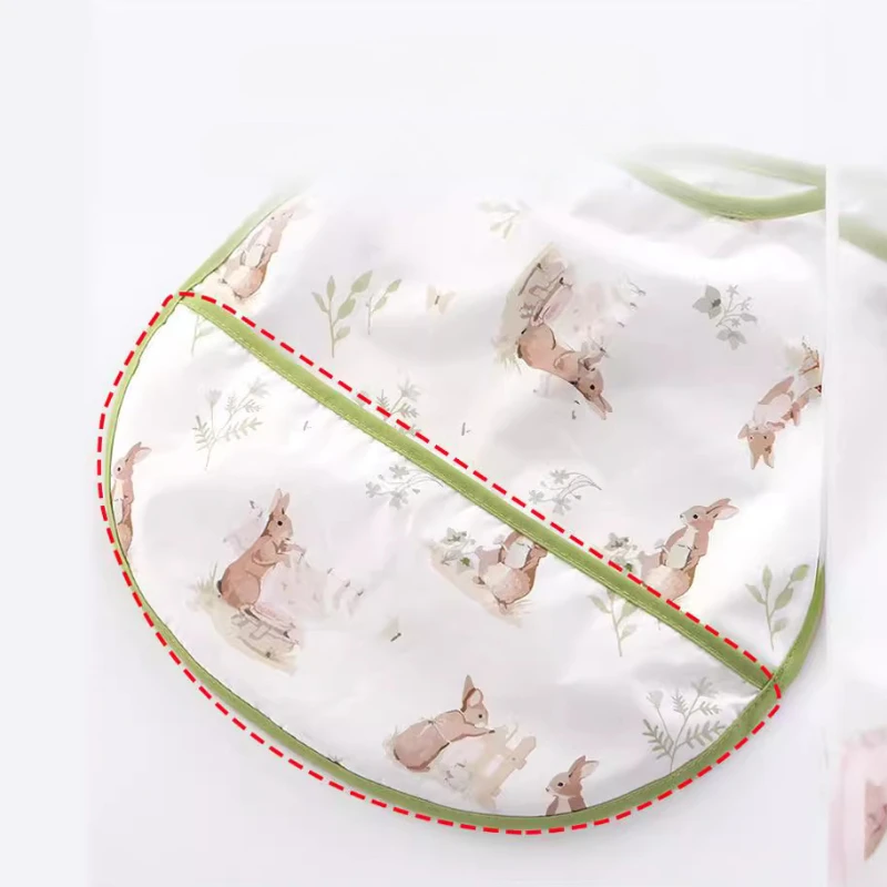 Baberos de alimentación de dibujos animados para bebé, niño y niña, delantal con babero impermeable y limpio para comidas desordenadas, mono para comer con bolsillo - imagen 3