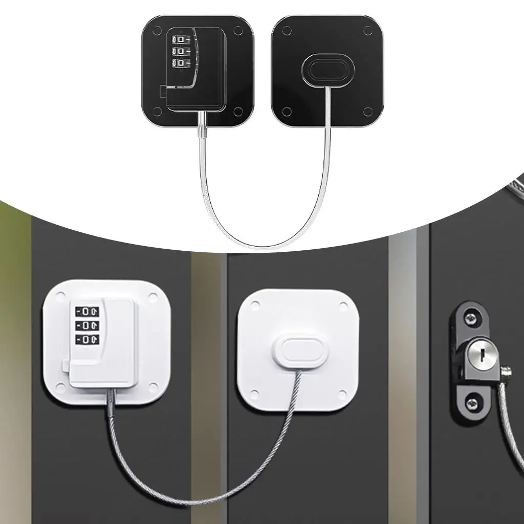 Refrigerator Locks Combination Coded Fridge Locks Freezer Child Door Locks with Strong No Keys Needed