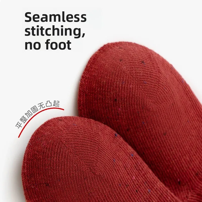 Nuevos calcetines de princesa de otoño para bebés y niñas: encaje rojo, lazo, ideales para niños pequeños, niñas mayores, bebés, Año Nuevo. - imagen 4