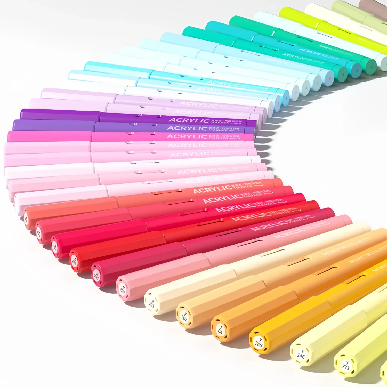 Rotuladores de pintura acrílica con Control automático de tinta, 24/36/48/60/84 colores, con caja de almacenamiento en capas, bolígrafos de pintura acrílica con punta de pincel - imagen 2