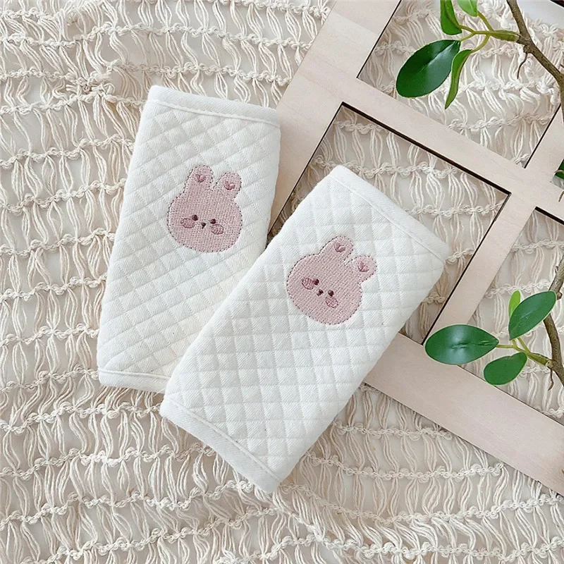 Funda de cojín con correa para hombro, protección de pecho, cojín de asiento de vehículo para niños, almohadilla antiestrangulamiento suave, accesorios de cinturón de seguridad para bebés - imagen 2