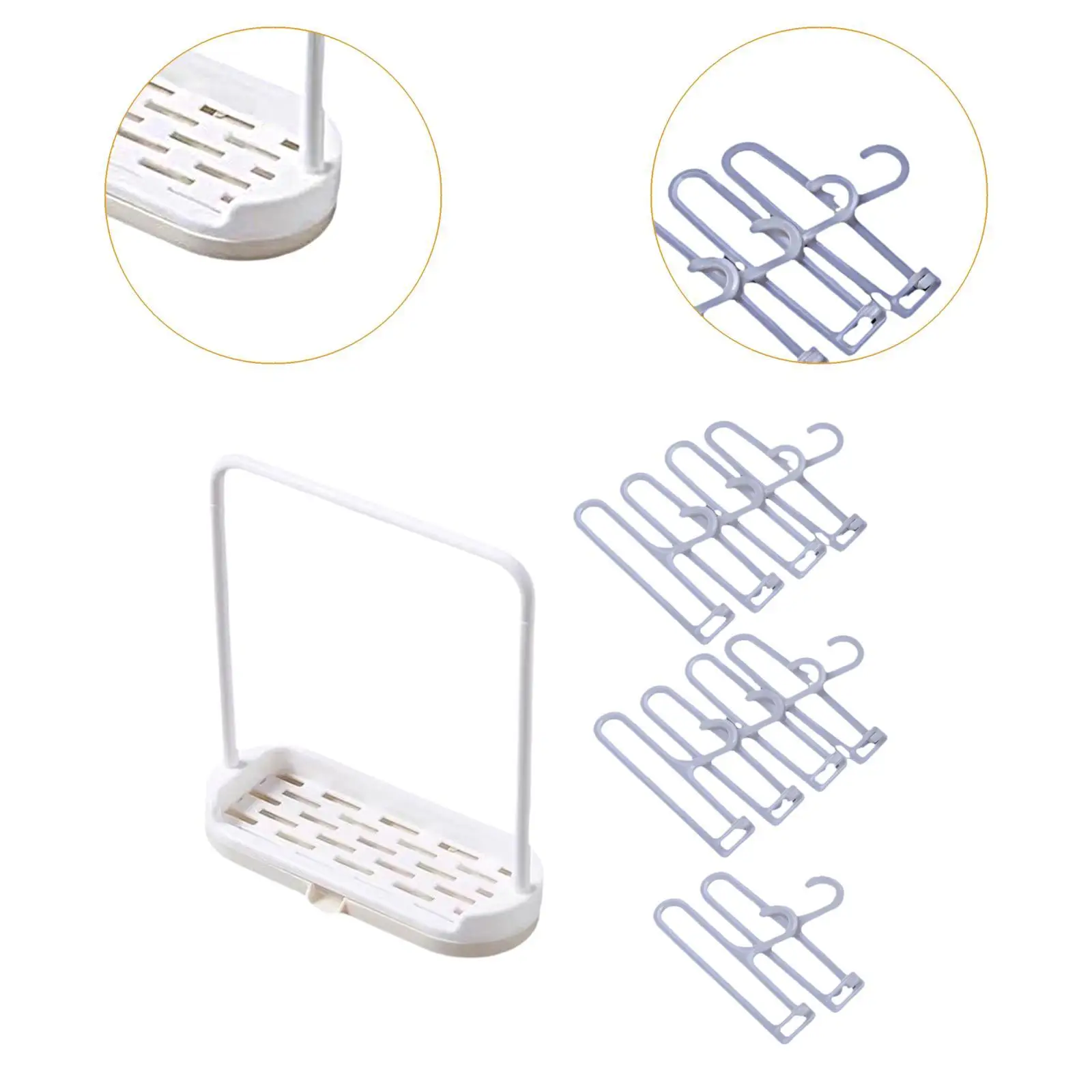 Miniature Doll Clothes Hanger Storage Rack 1:12 Dollhouse Decor Accessories