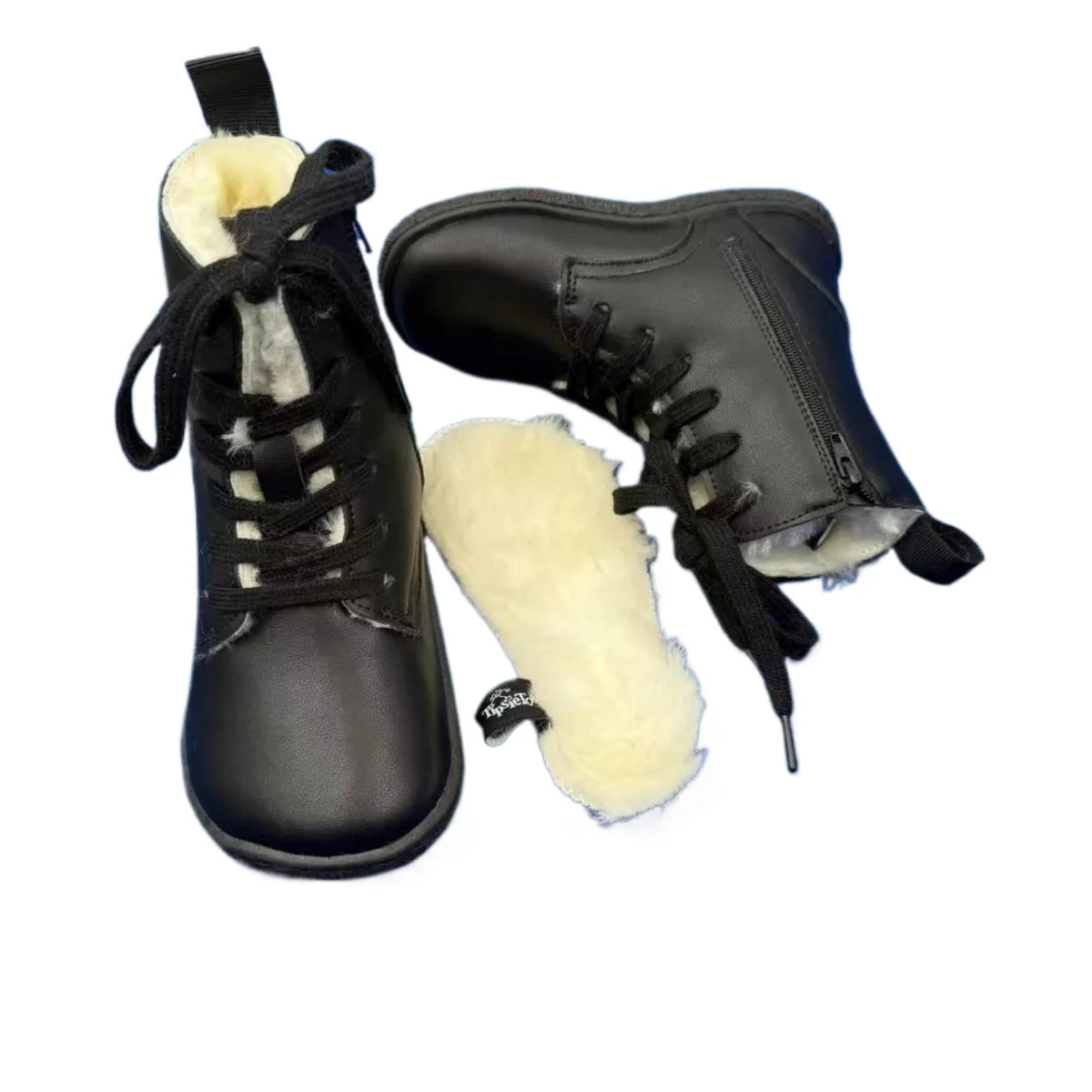 TipsieToes, bota de invierno descalza de cuero genuino, plantilla con forro de piel Natural para bebé, niño, niña, niño, niños, dedos de los pies anchos cálidos - imagen 5