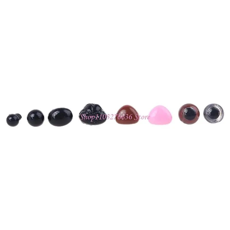 R6FD 48 unids/set DIY Multicolor para nariz triangular ojos seguridad redondos con arandelas para muñecos títeres oso - imagen 3