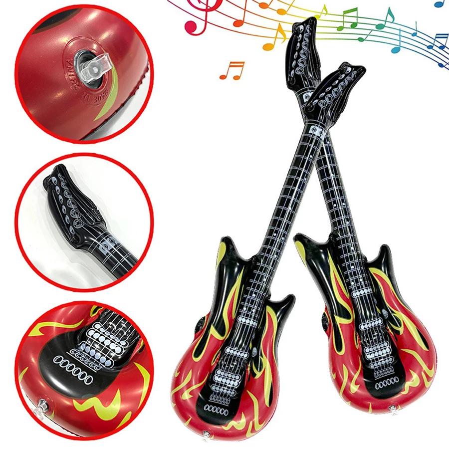 Guitarra inflable de llama reutilizable – Decoración fiesta infantil - imagen 2