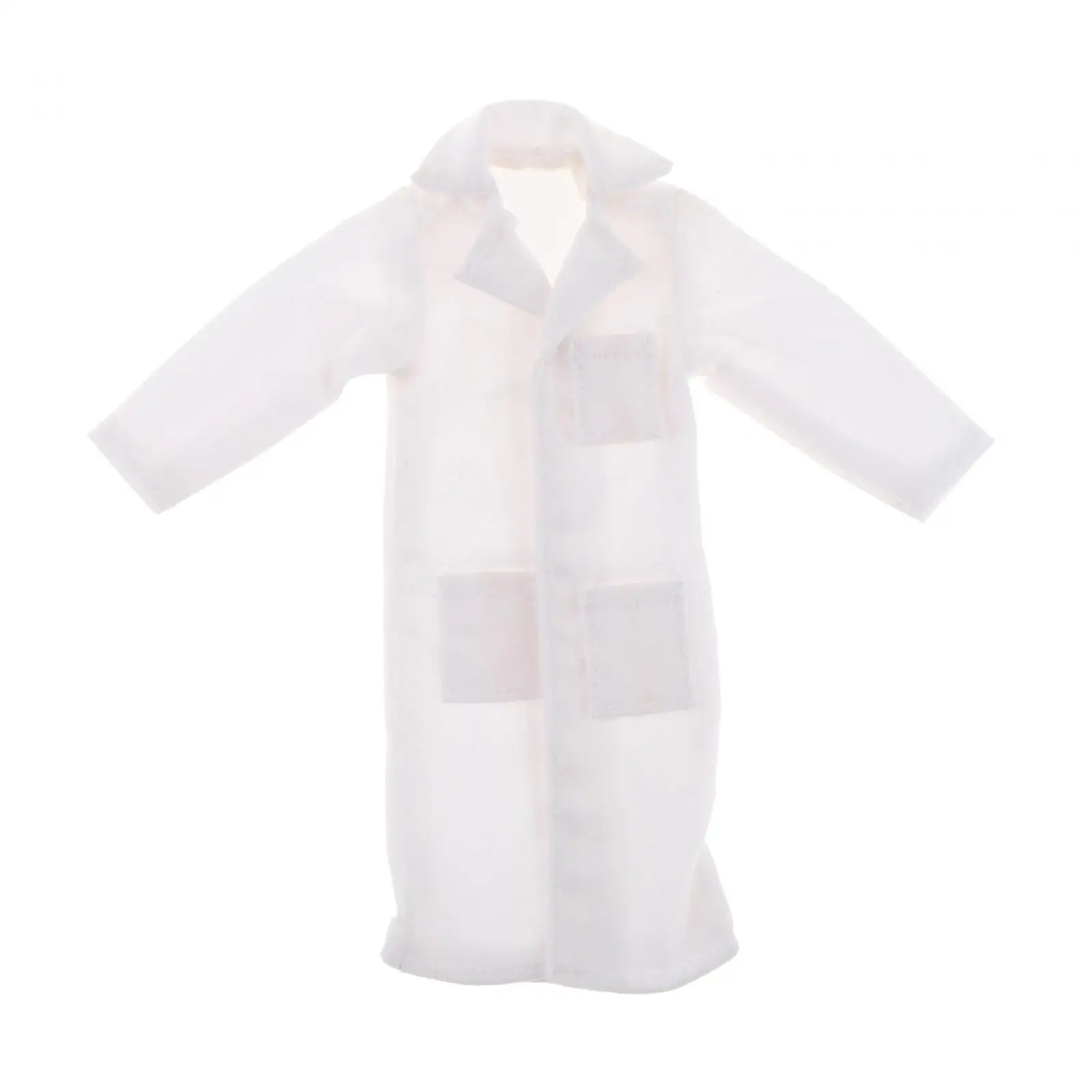 1/12 Scale White Coat Miniature Doll White Coat Stylish Gifts Doll Clothing