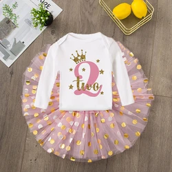 Vestidos infantiles y conjuntos para niñas: tutú rosa y bautizo