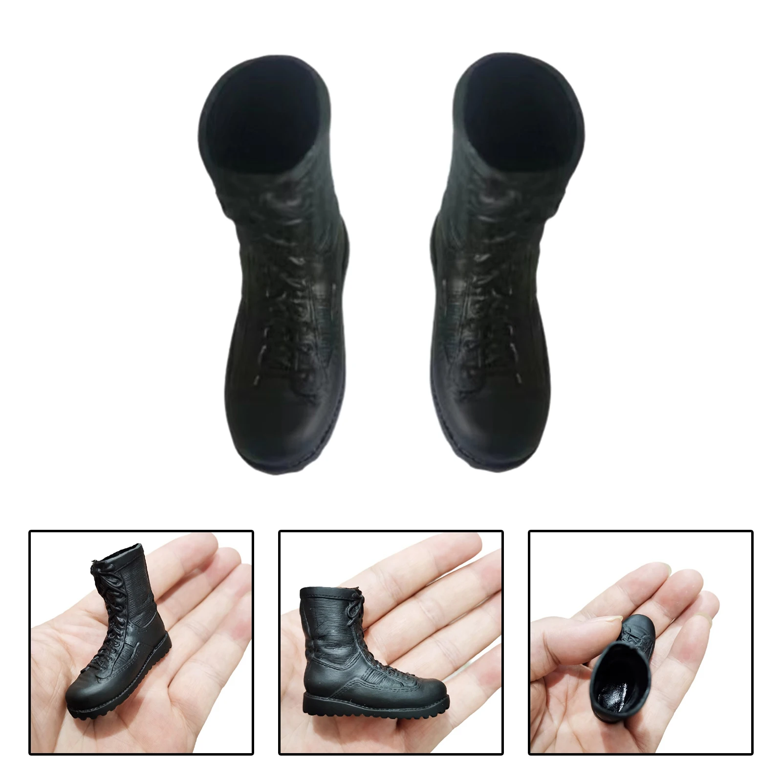 Botas de combate de soldado masculino a escala 1/6, zapatos hechos a mano para juguete HT, cuerpo de figura masculina de 12 pulgadas, modelo de muñeca, figura, accesorios de ropa - imagen 2