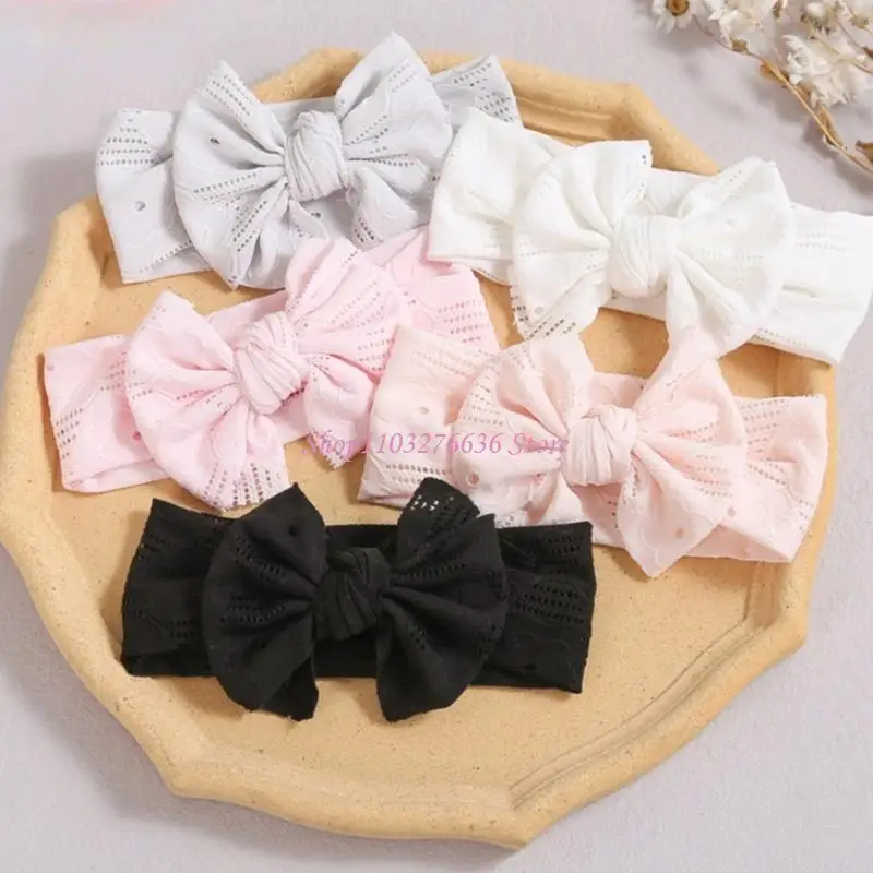 Diadema con lazo elástico para niñas - Tocado fotográfico suave - imagen 5