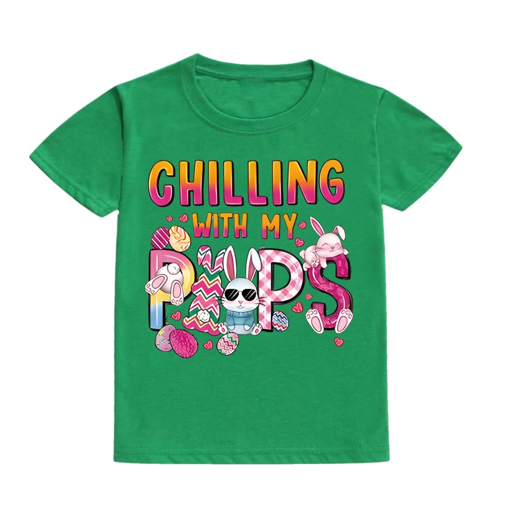 Camisa infantil de Pascua con estampado - manga corta para niños - imagen 4
