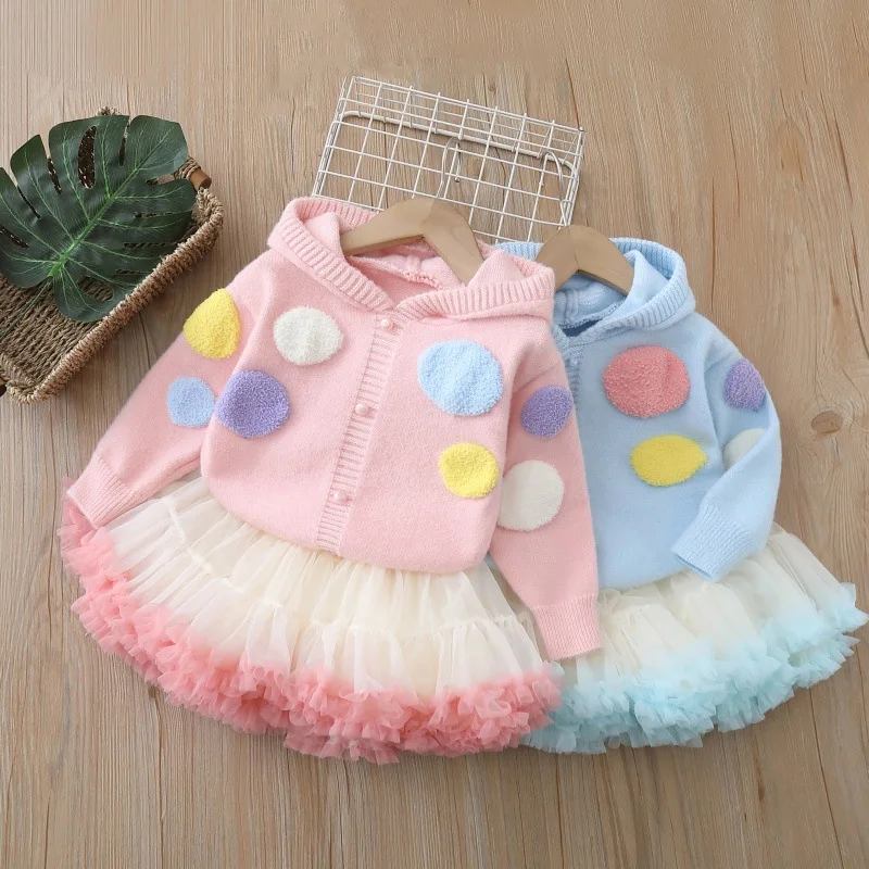 Milancel Conjunto de suéter y falda tutú para niños – Estilo dulce - imagen 2