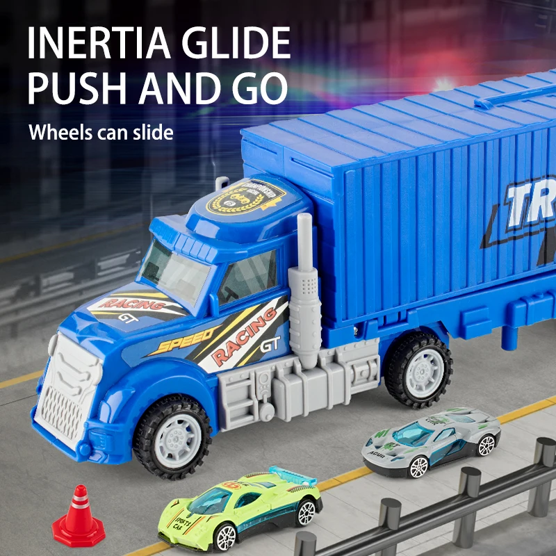 Coche de contenedor grande, coche de carril plegable deformación, coche de almacenamiento para niños, coche de expulsión de juguete, regalo de cumpleaños para niño, 1 de junio, Día del Niño - imagen 4