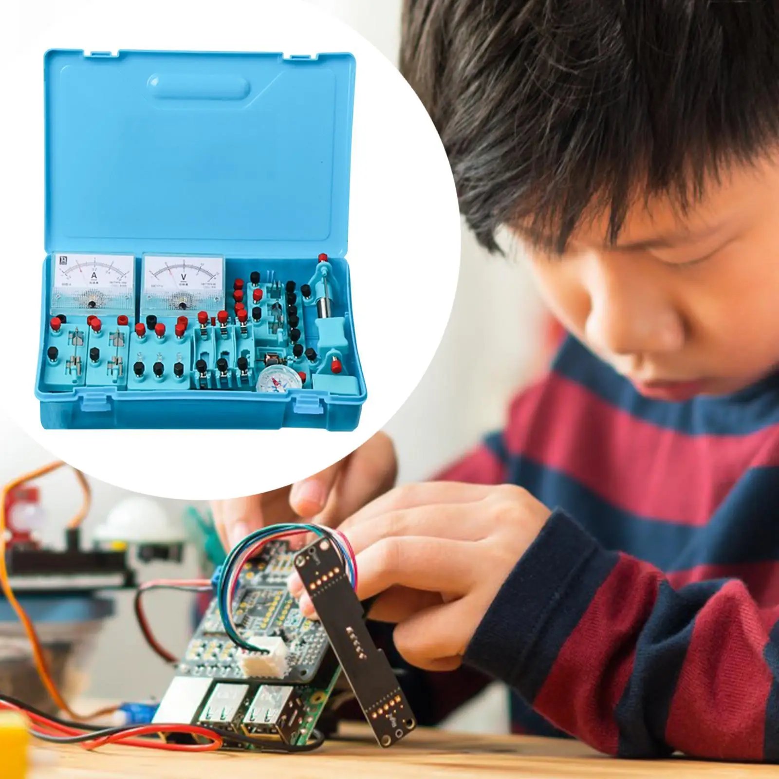 Circuit Set Self Assembly Simple Creativity Physics Basic Circuit Board Kit for High School Students Classroom DIY Projects