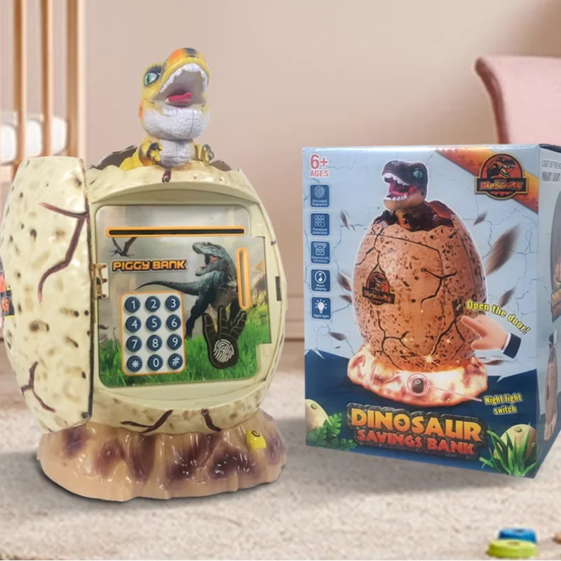 Hucha dinosaurio con contraseña y luces musicales - imagen 5