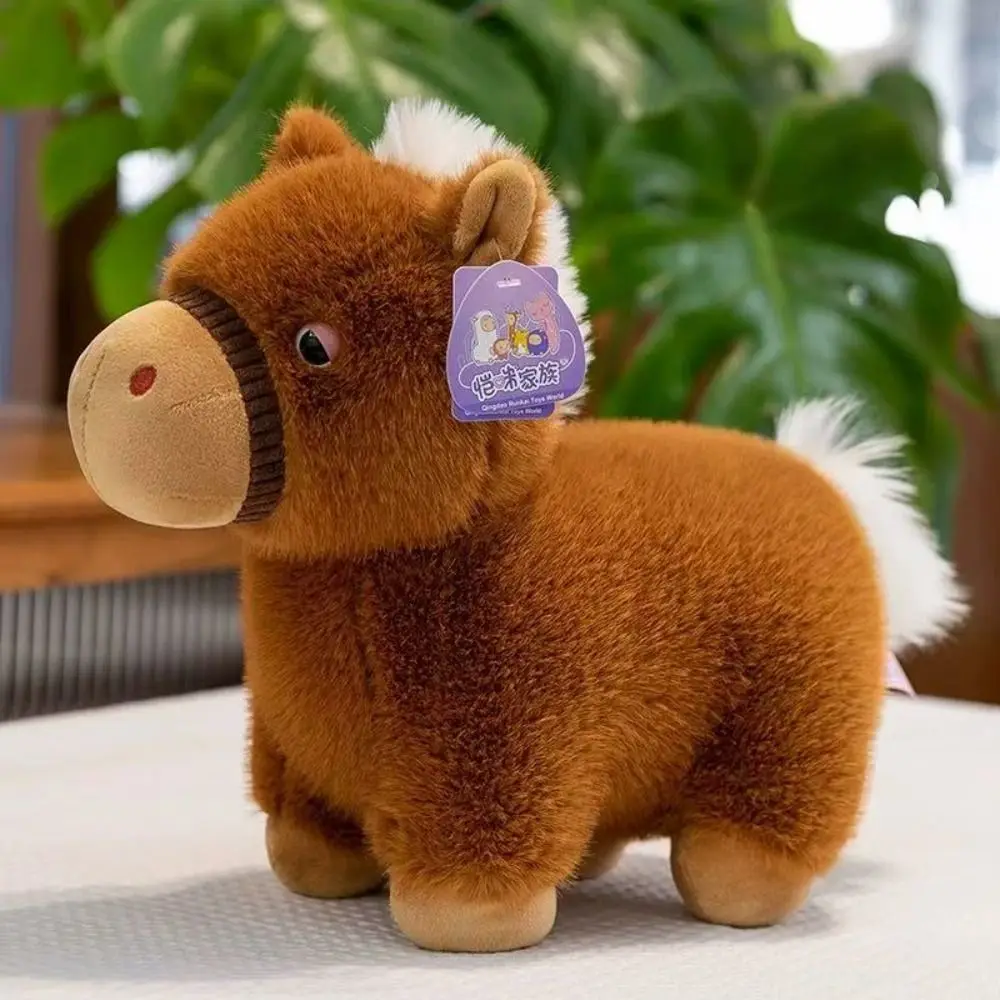 Caballo de peluche suave y esponjoso – Potro decorativo